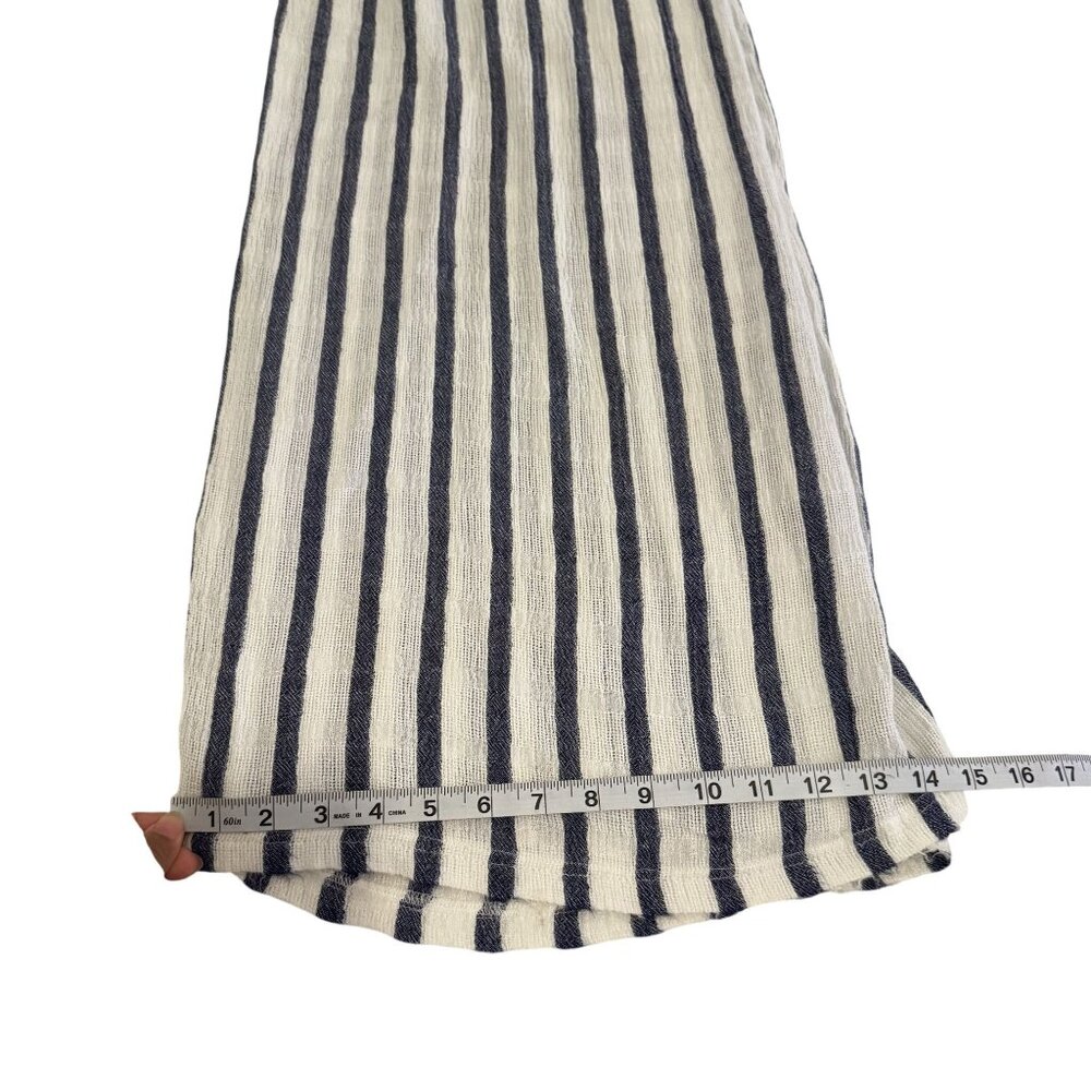 Becca Rebecca Virtue  Getaway Cover-Up Split Stripe Wide Leg Tie Waist Pants S - Picture 7 of 9